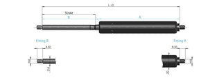 Brake Tester Gas Strut - SUSPA Part Number 01611592