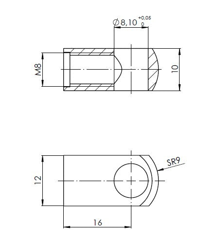 Bed Gas Spring - SUSPA Part Number 01611278B <br> 16-4-212-170-A412-B412