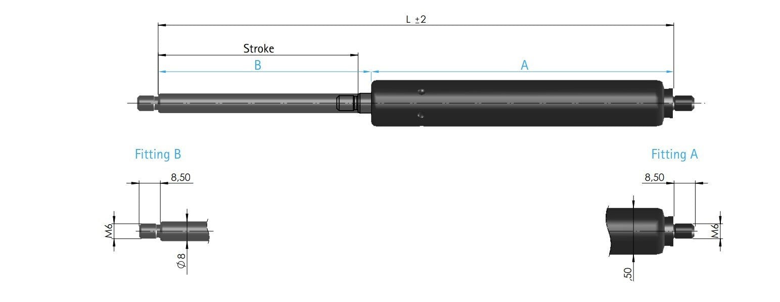 SUSPA Part Number <br> 16-2-294-253.5-AM6-BM6