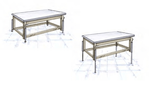 Height adjustment mechanism for workplace – SUSPA UK